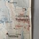Vintage school map 1950 double-sided "Brittany and Normandy"