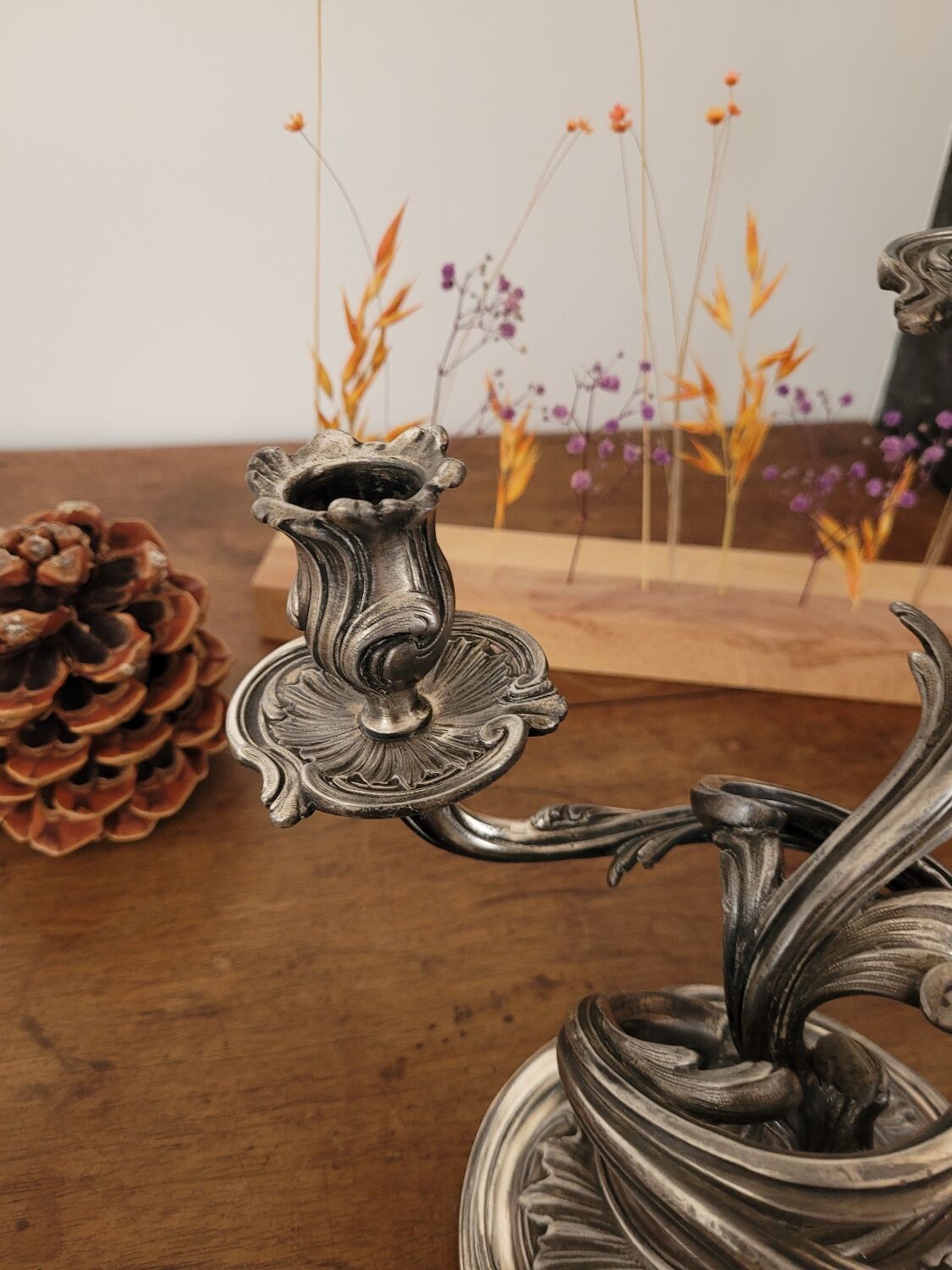 Candelabrum / Chandelier with 3 lights by Saglier Frères