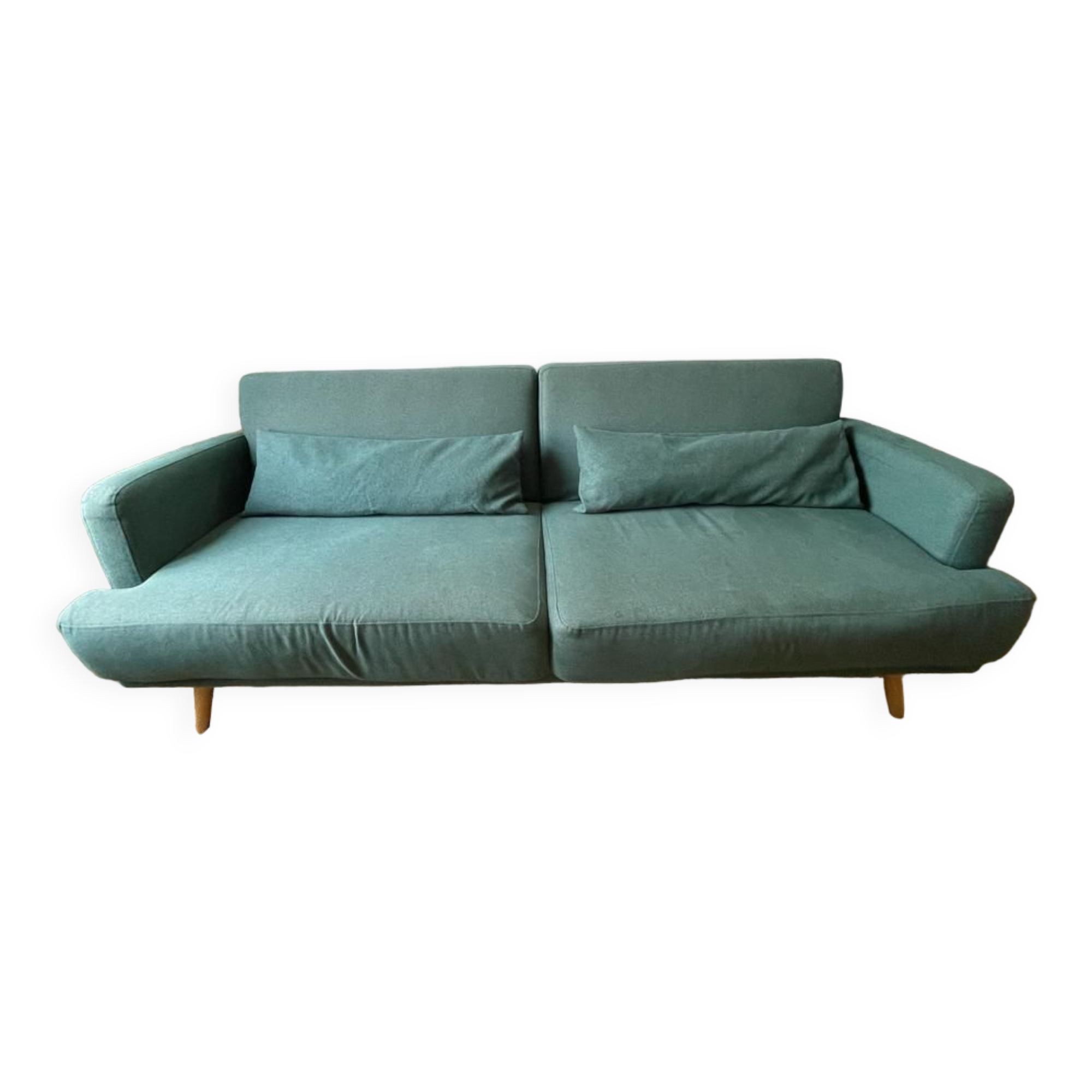 Green 4-seater sofa bed - Maison du monde