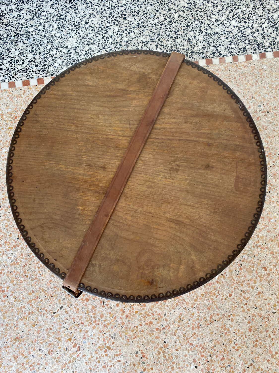 Wooden hat box early twentieth century