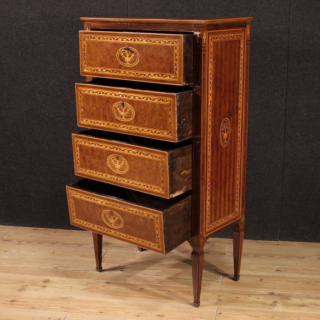 20th Century Louis XVI Style Inlaid Chest of Drawers