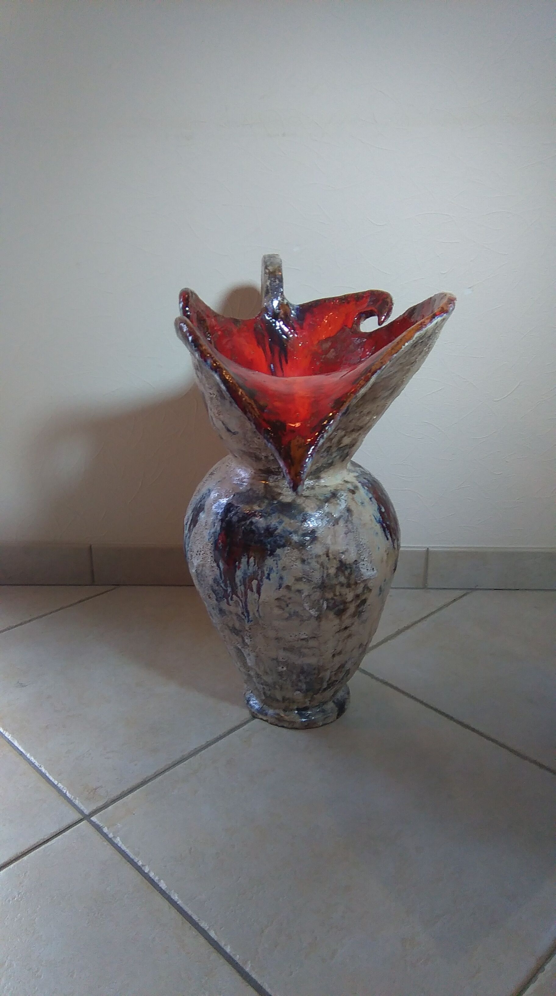Zoomorphic vallauris ceramic pitcher