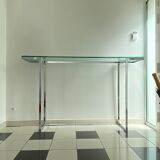 Wardrobe console glass and chrome metal