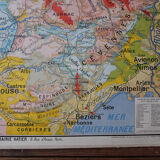 Old school map "Le Massif Central" No.2 Hatier
