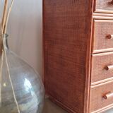 Commode en rotin vintage