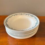 BHV - 9 hollow plates in old earthenware model Lauriers