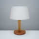 Lampe de table en bois à fut trilobé circa 1970