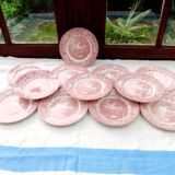 12 English dessert plates