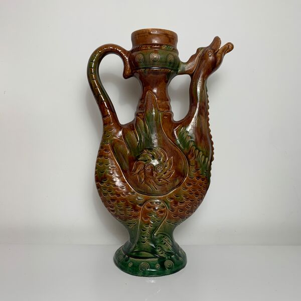 Pichet verseuse broc en céramique zoomorphe