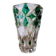 Vase Saint-Louis en cristal taillé vert – Art de la table & décoration