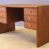 Modernist office in blond oak