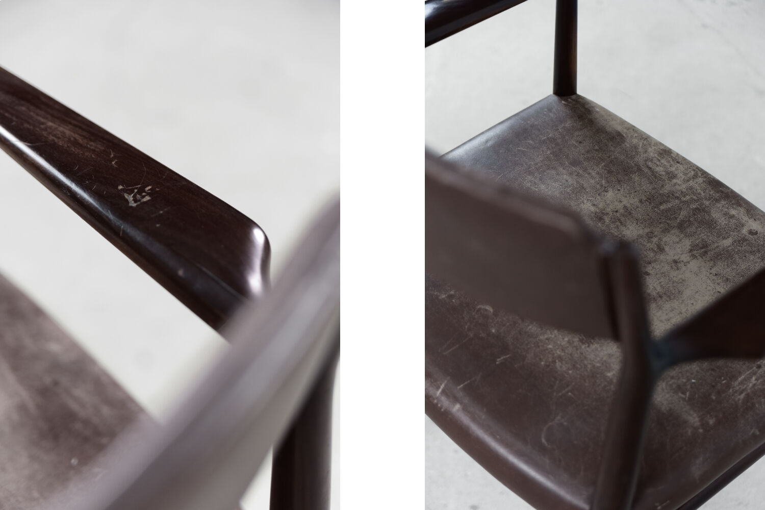 Brown leather executive chair by Arne Vodder, 1960