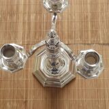 Candelabre 3 branches christofle en metal argente