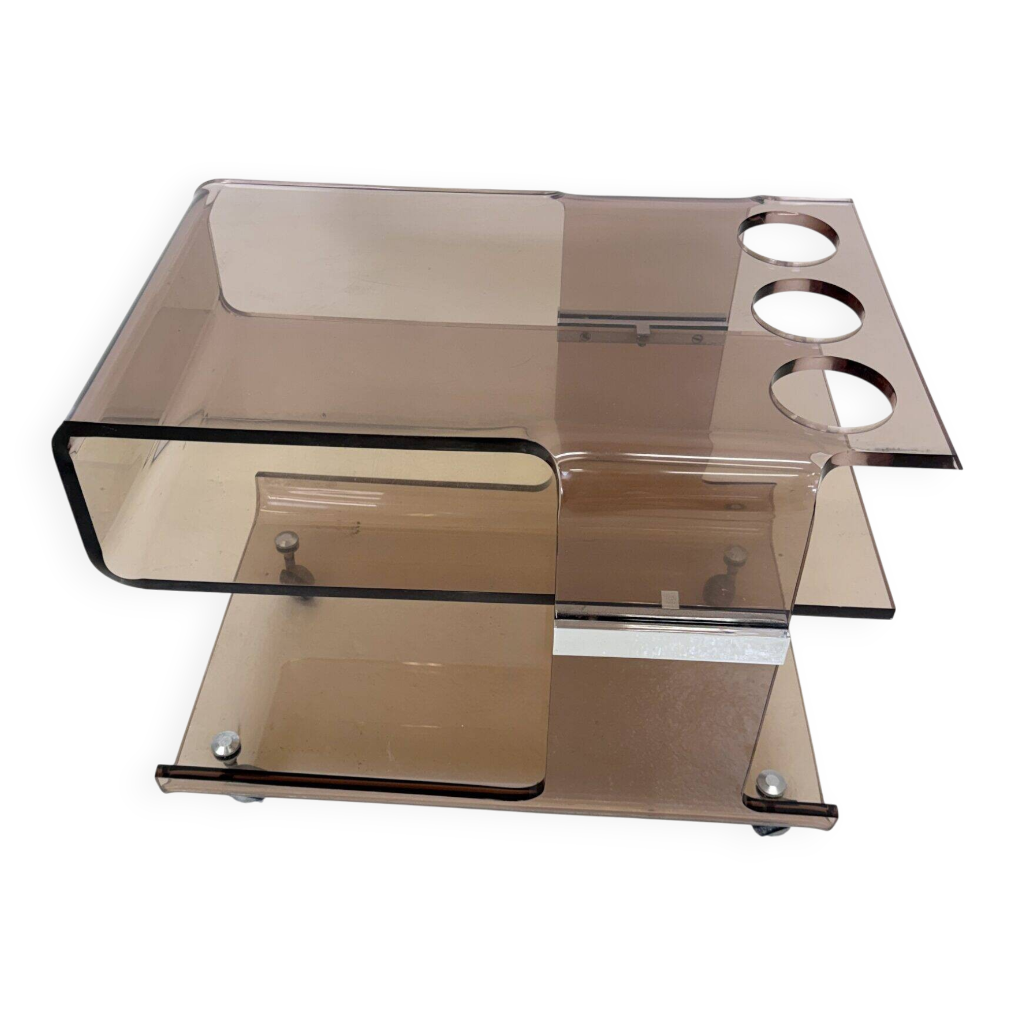 A plexiglass bar signed "Michel Dumas", 1970s.