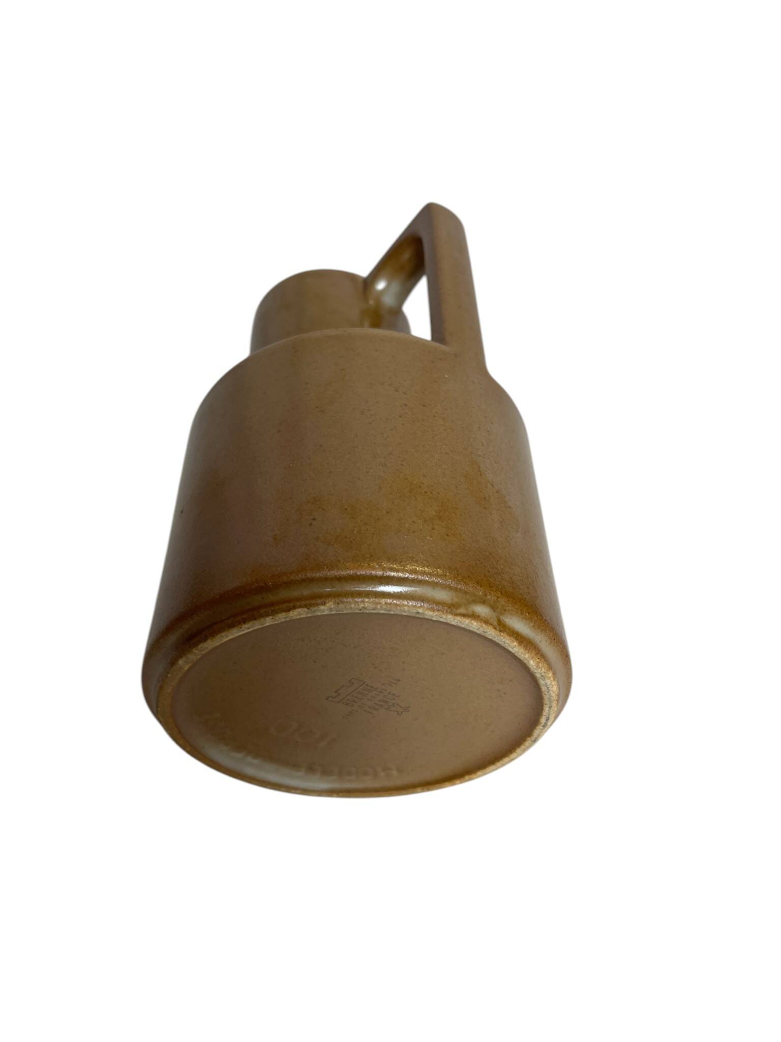 Brenne pottery, off-centre jug in stoneware from the 20th century.