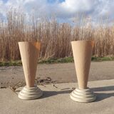 Set 2 postmodern 50 cm stepped sand and fiberglass lamp