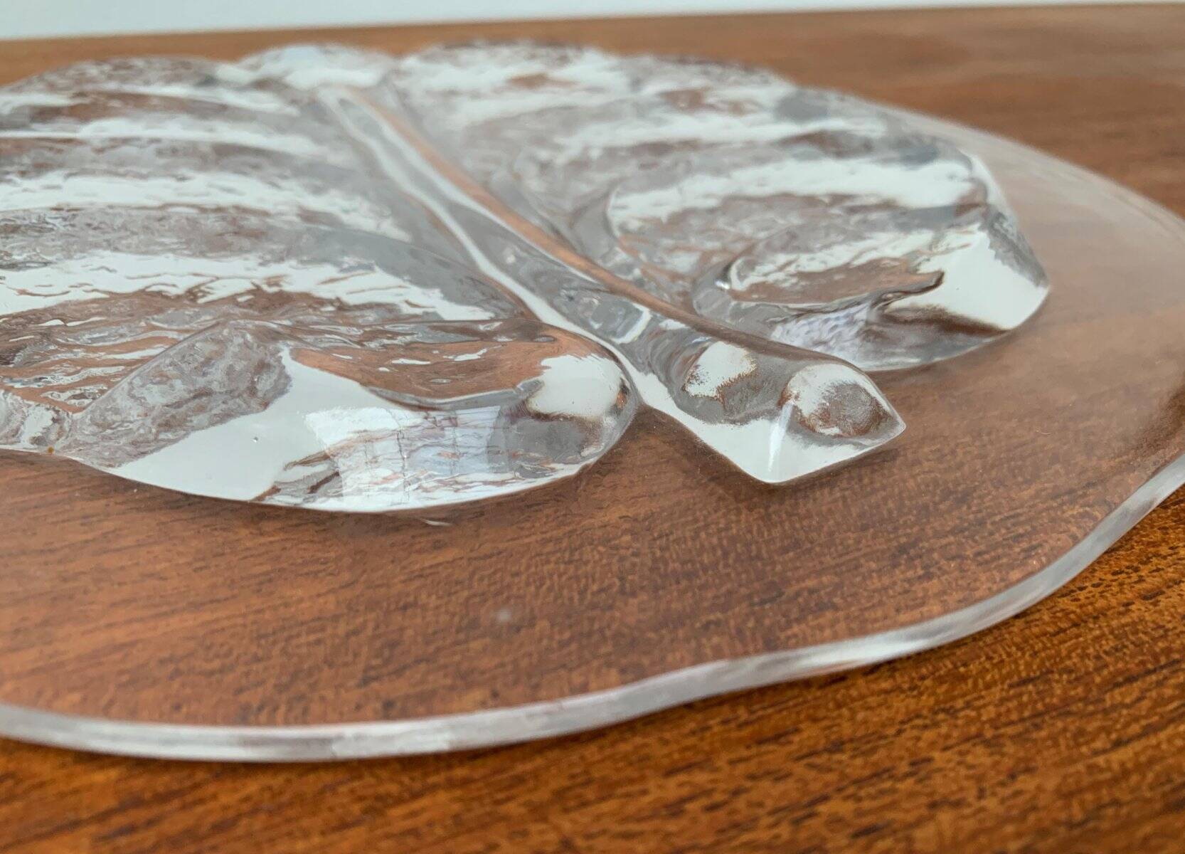 Assiette vintage suédoise en verre d'Orrefors