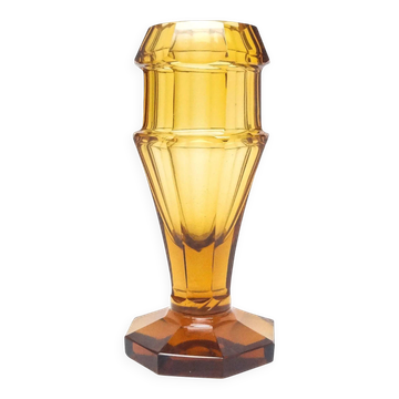 Art Deco vase, crystal, Moser, Czechoslovakia, 1930s