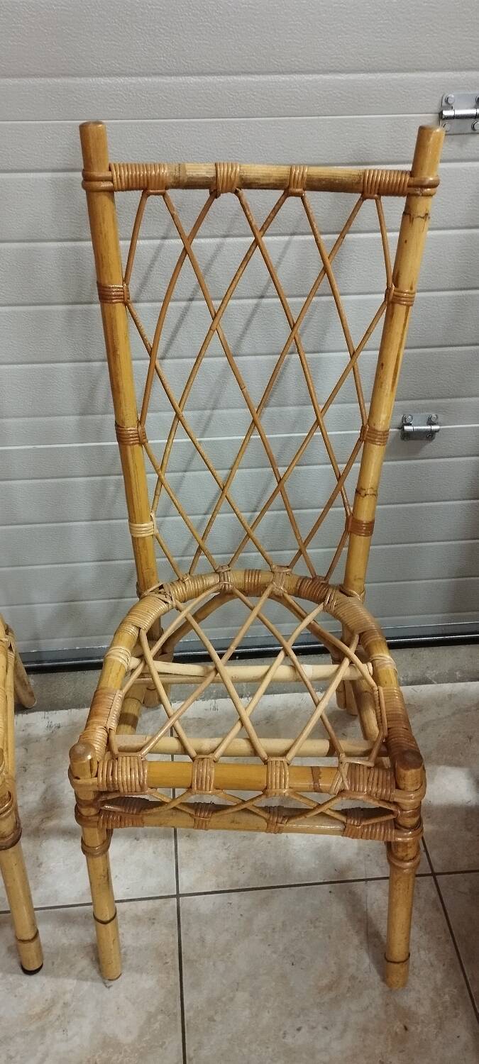 Set of 6 rattan chairs