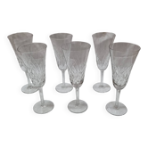 6 verres à pieds cristal Bayer, 1970