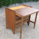 Commode chêne et rotin vintage