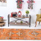 3x12 orange & beige long turkish vintage runner rug 387x87cm