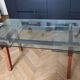 Table extensible Bonaldo en verre et bois – design italien années 90