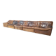 Vintage 5 pc leather DS46 modular sofa by De Sede, 1970s