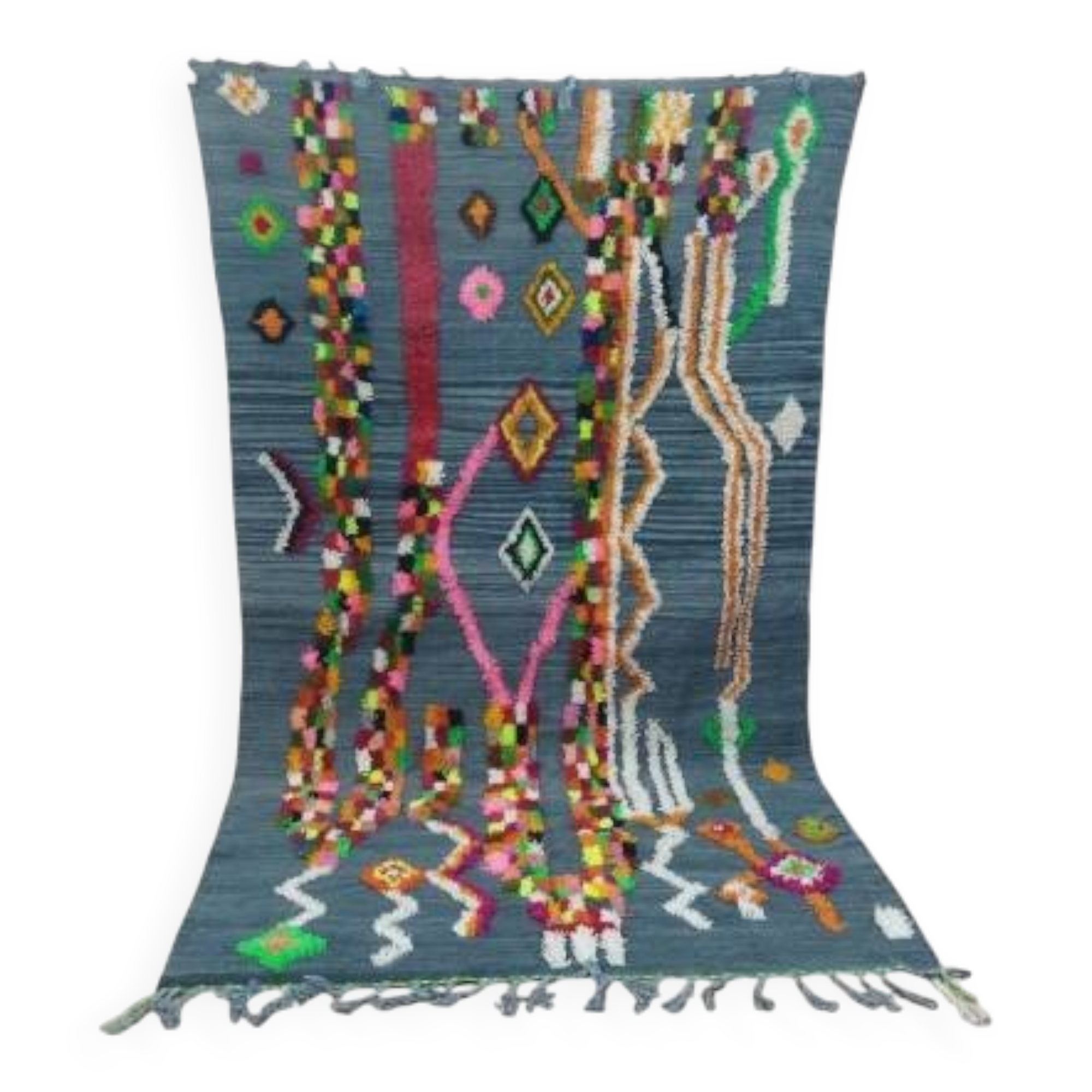 Azilal Berber rug in handmade wool 263 X 150 CM