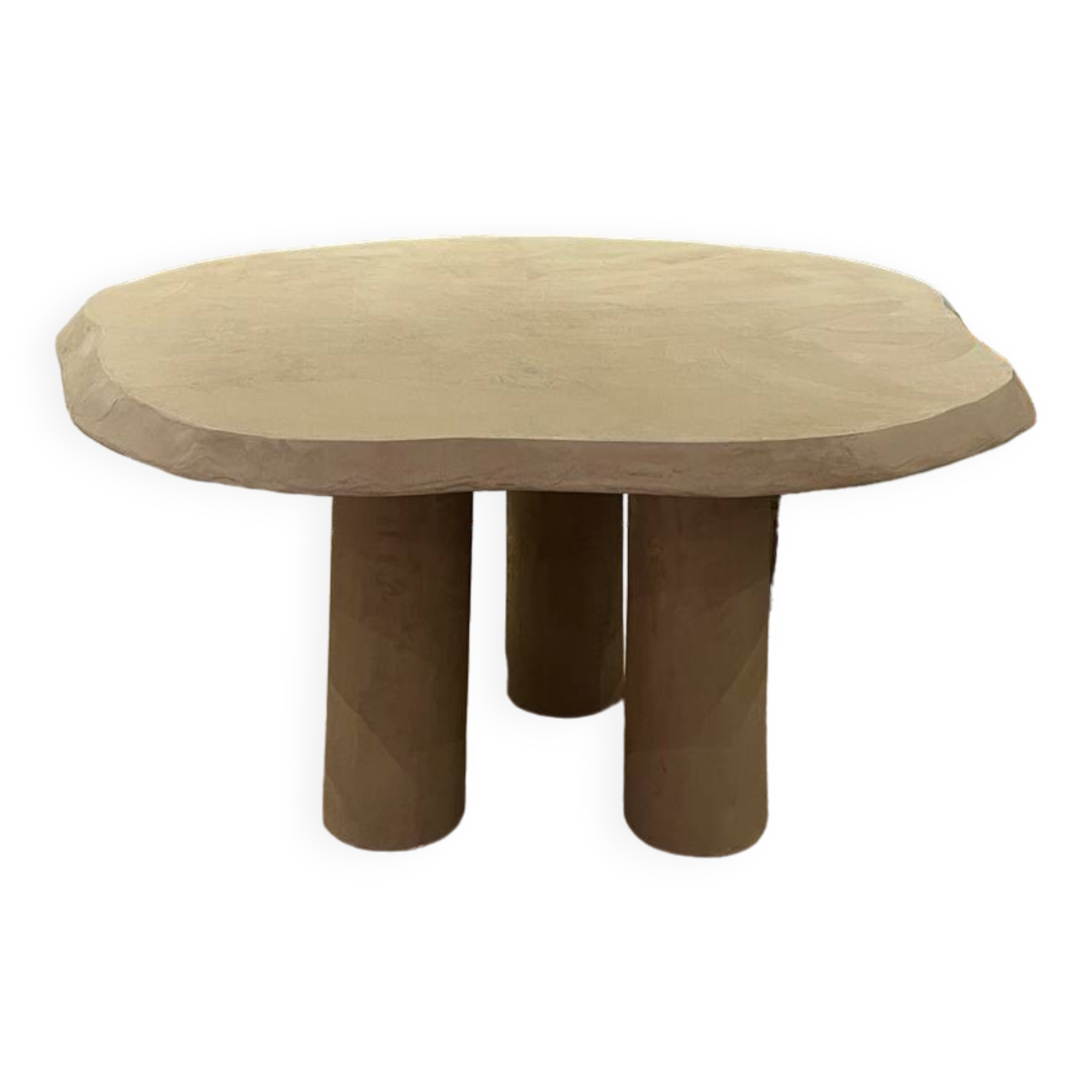 Waxed concrete dining table