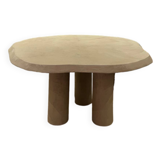 Waxed concrete dining table