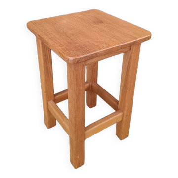 Tabouret de ferme vintage en chêne