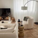 Natural travertine square Kalia coffee table 90x90