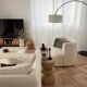 Table basse carrée Kalia travertin naturel 90x90