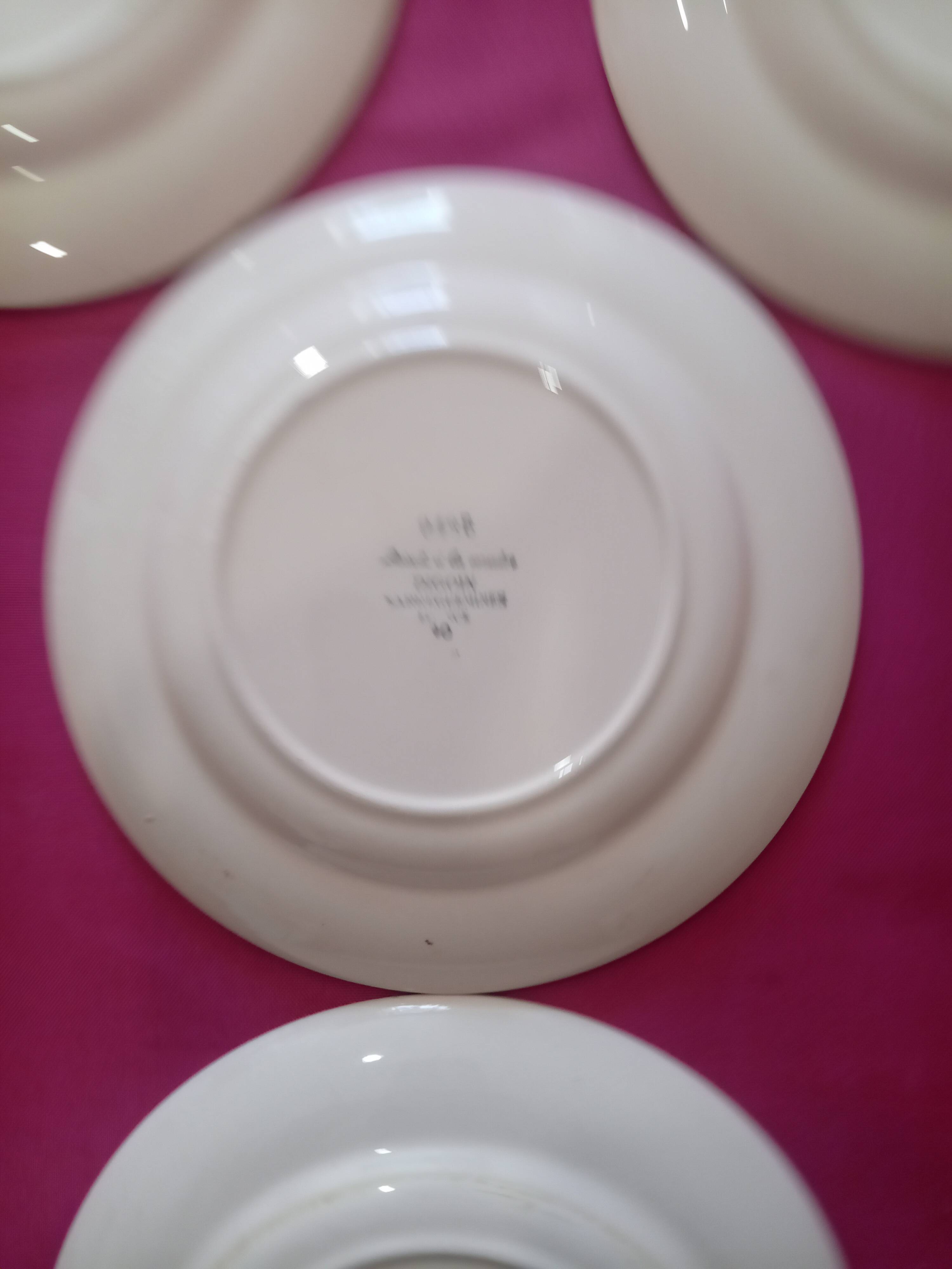 Set of 5 Digoin Sarreguemines dessert plates