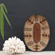 Braided ethnic oval basket