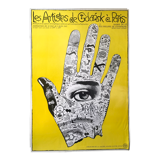 Original exhibition poster The artists of Gdansk in Paris, 1985 (large format)