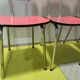 4 chaises formica rouge vintage