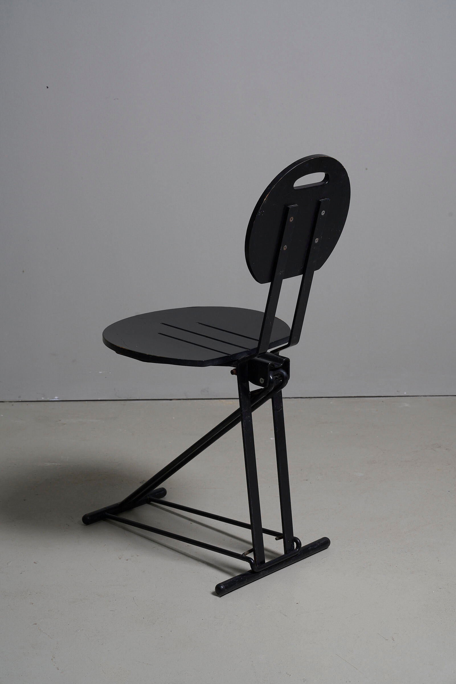 Set of 4 Italian folding chairs from the 1980s