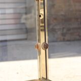 Post-modern low window in brass and smoked glass, 1970s