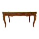 Louis XV style ceremonial desk, 19th century fawn leather top