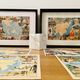 Old poster map of North Africa from 1948 - JP Pinchon