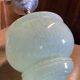 Art Deco hanging globe, Clichy glass, pale green, early 20th century.