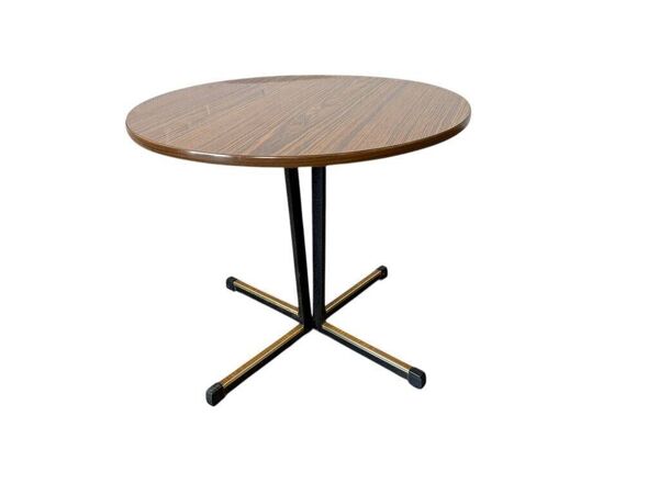 Table d'appoint ronde vintage / table d'appoint avec pied étoile noir