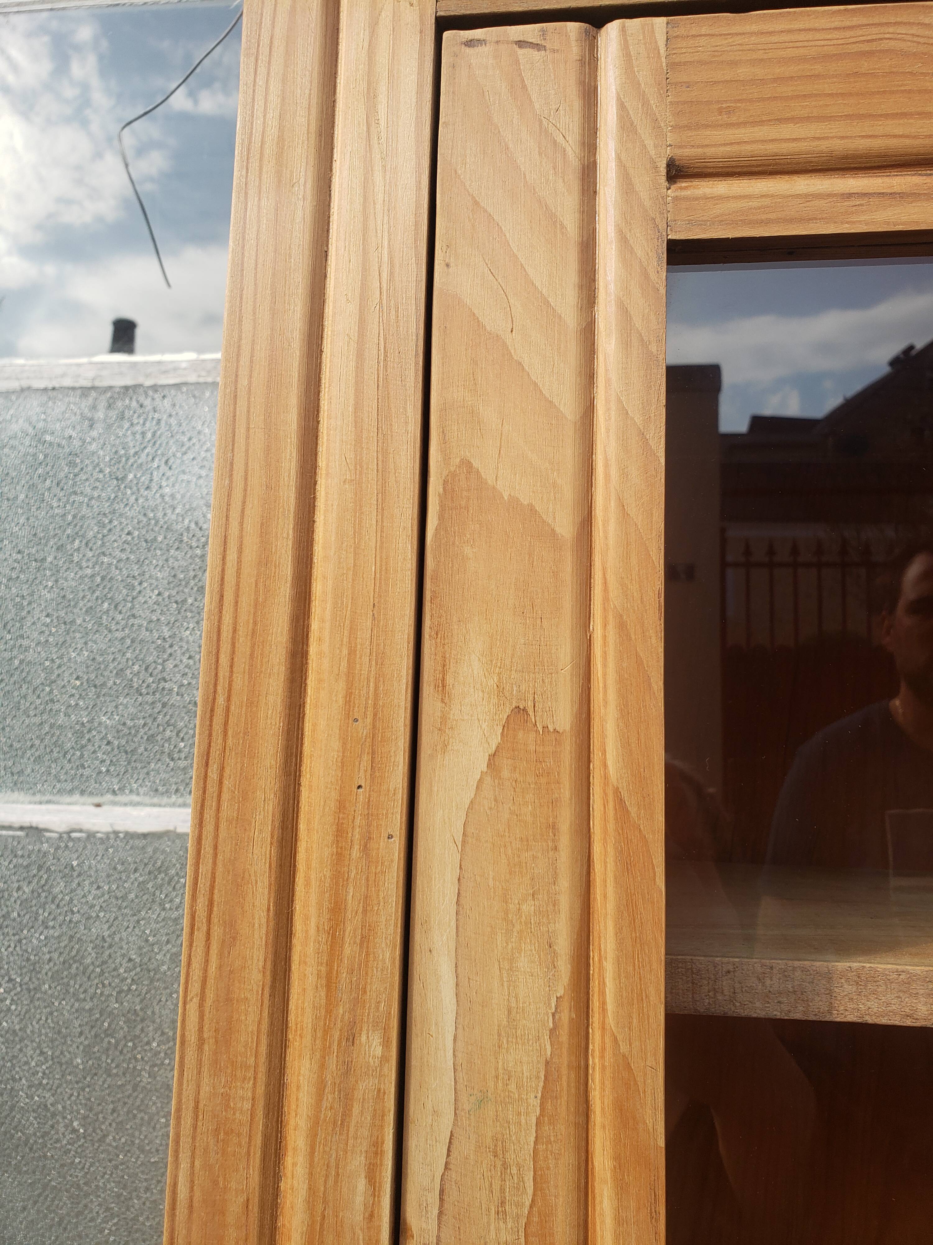 Parisian cabinet glazed raw wood