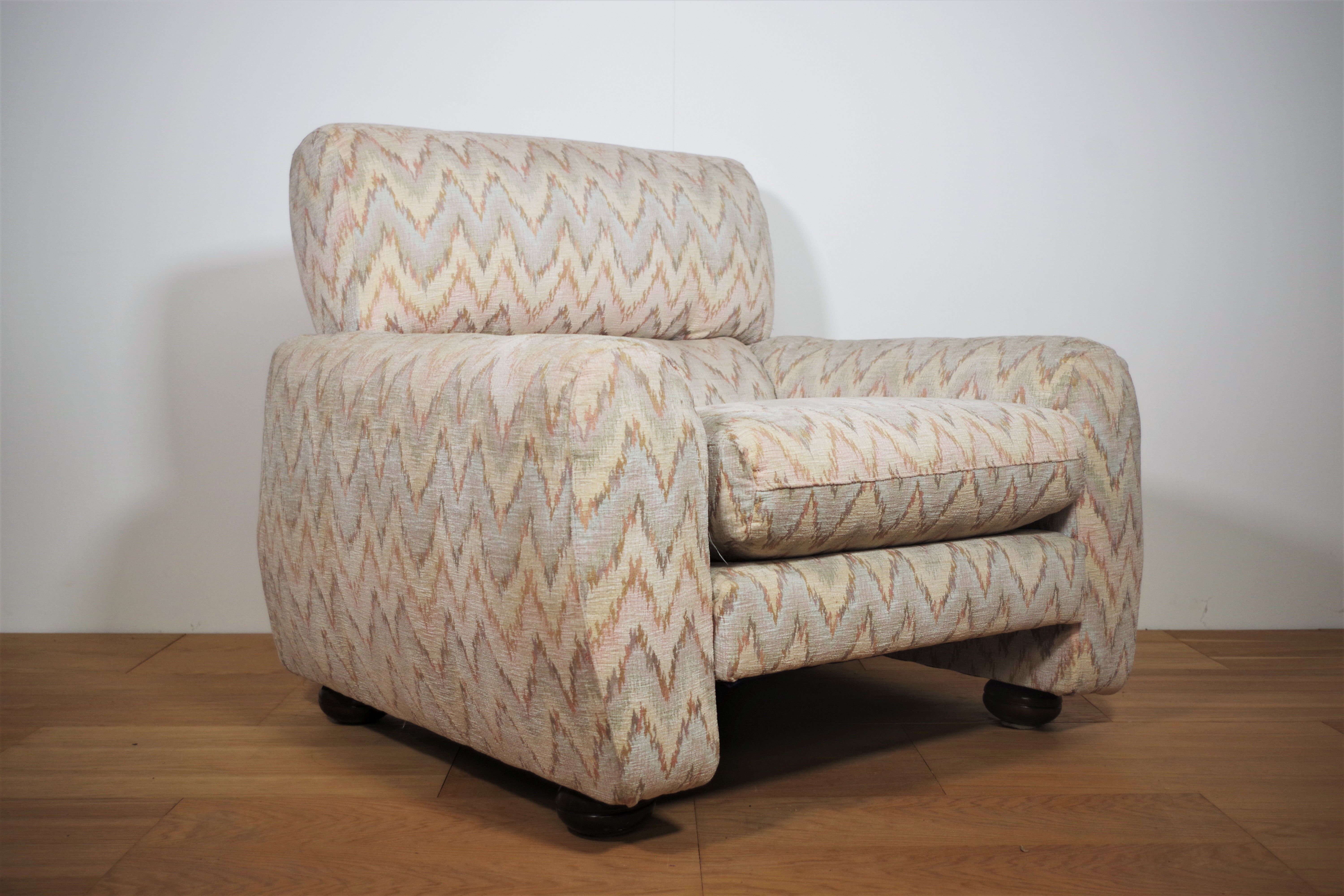 Missoni armchairs, 1970s, set of 3