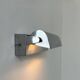 Vintage adjustable wall lamp, chrome-plated metal, modernist, France, 1940