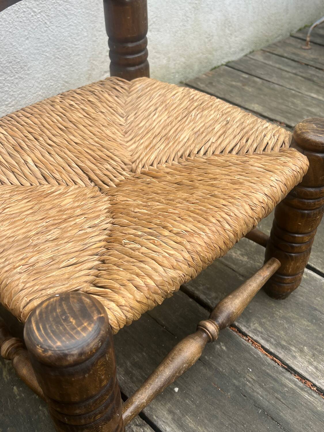 Brutalist low chair by Charles Dudouyt from the 1950s