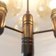 Vintage pendant light / mid-century rustic lamp / wooden hanging lamp 1970