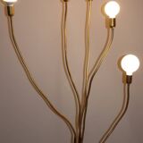 Vintage model F415 floor lamp in gold metal, Saint Germain Lumière edition, 1970